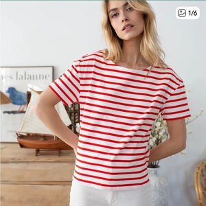 MAREA SHORT SLEEVE MARINER - RED/WHITE